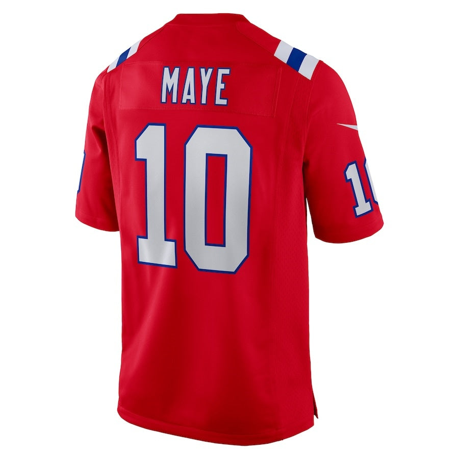 NE.Patriots #10 Drake Maye Red Vapor F.U.S.E. Limited Jersey Stitched American Football Jerseys