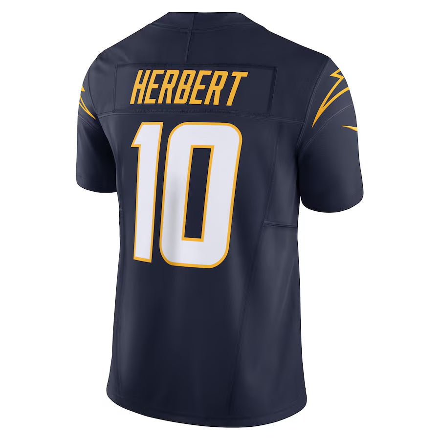 LA.Chargers #10 Justin Herbert Navy Vapor F.U.S.E. Limited Jersey Stitched American Football Jerseys