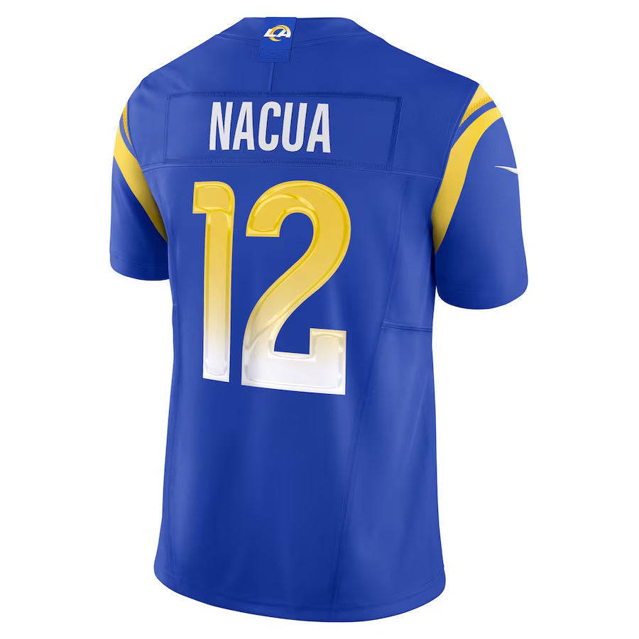 LA.Rams #12 Puka Nacua Royal Vapor F.U.S.E. Limited Jersey Stitched American Football Jersey