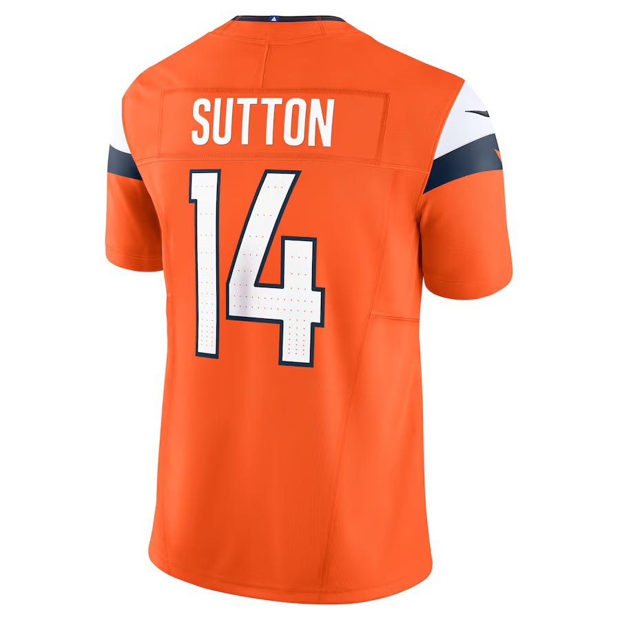 D.Broncos #14 Courtland Sutton Orange Vapor F.U.S.E. Limited Jersey Stitched American Football Jerseys