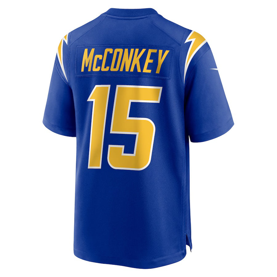 LA.Chargers #15 Ladd McConkey Powder Royal Vapor F.U.S.E. Limited Jersey Stitched American Football Jerseys