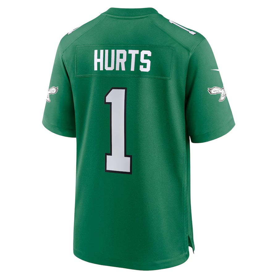 P.Eagles #1 Jalen Hurts Kelly Green Vapor F.U.S.E. Limited Jersey Stitched American Football Jerseys
