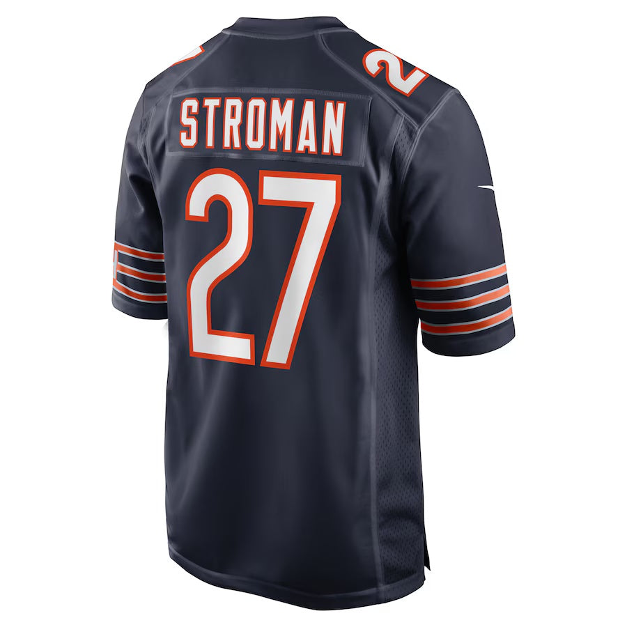 C.Bears #27 Greg Stroman Navy Vapor F.U.S.E. Limited Jersey Stitched American Football Jerseys