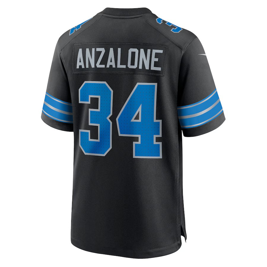 D.Lions #34 Alex Anzalone Black Vapor F.U.S.E. Limited Jersey Stitched American Football Jerseys