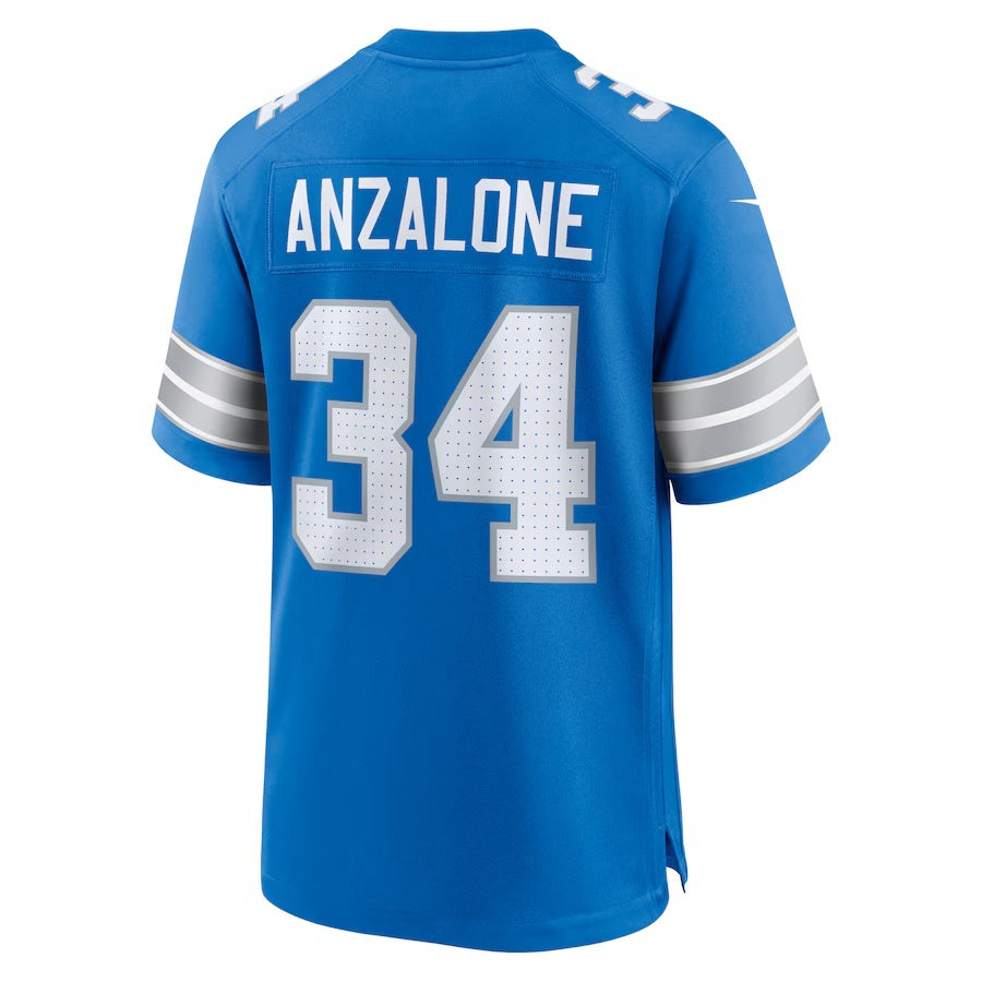 D.Lions #34 Alex Anzalone Blue Vapor F.U.S.E. Limited Jersey Stitched American Football Jerseys