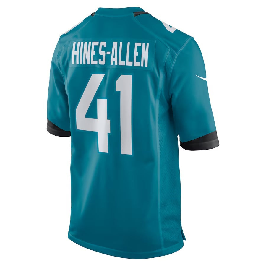 J.Jaguars #41 Josh Hines-Allen Teal Vapor F.U.S.E. Limited Jersey Stitched American Football Jerseys