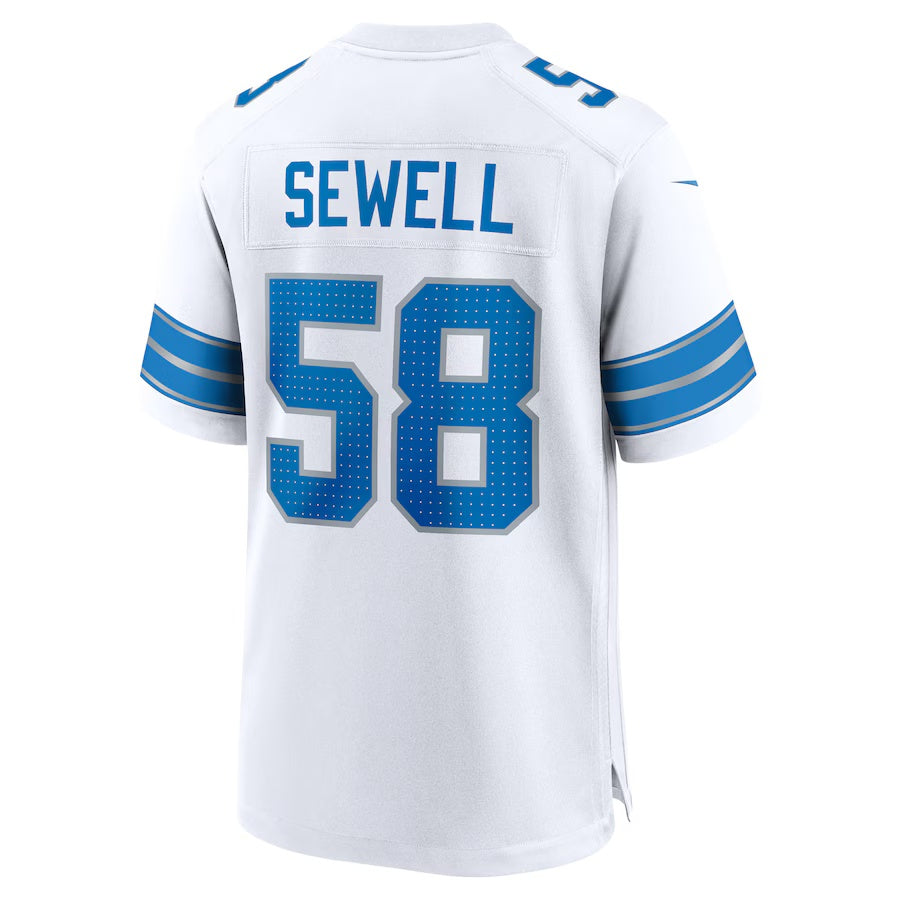 D.Lions #58 Penei Sewell White Vapor F.U.S.E. Limited Jersey Stitched American Football Jerseys