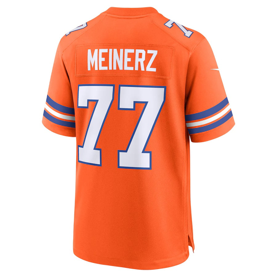 D.Broncos #77 Quinn Meinerz Orange Vapor F.U.S.E. Limited Jersey Stitched American Football Jerseys