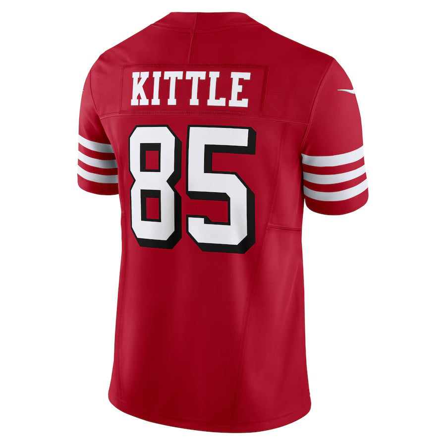 SF.49ers #85 George Kittle Scarlet Vapor F.U.S.E. Limited Jersey Stitched American Football Jersey