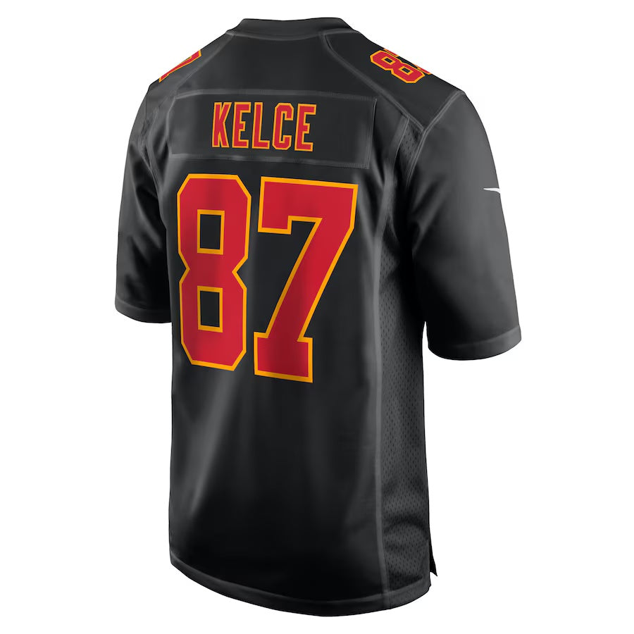 KC.Chiefs #87 Travis Kelce Carbon Black Vapor F.U.S.E. Limited Jersey Stitched American Football Jerseys