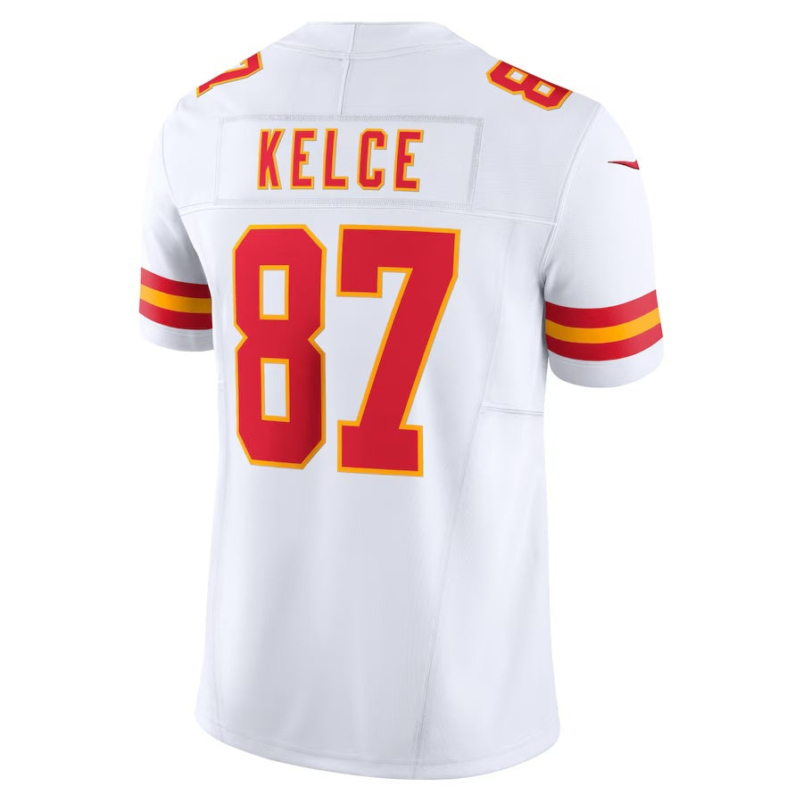 KC.Chiefs #87 Travis Kelce Carbon White Vapor F.U.S.E. Limited Jersey Stitched American Football Jerseys
