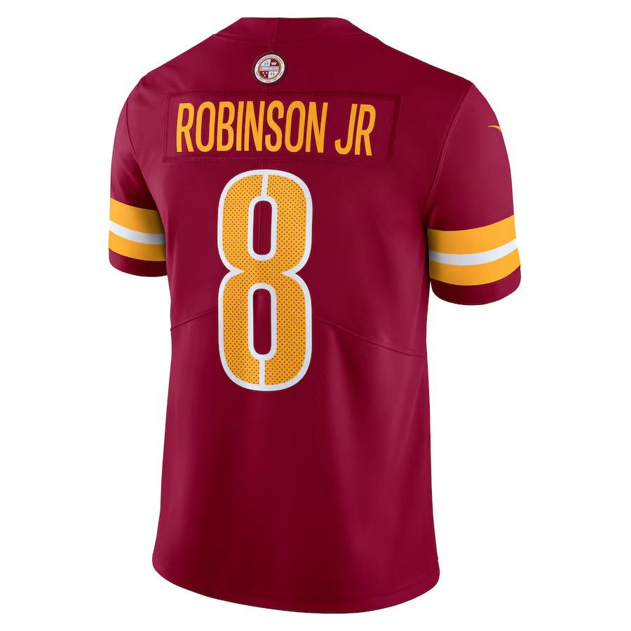 W.Commanders #8 Brian Robinson Jr. Burgundy Vapor F.U.S.E. Limited Jersey Stitched American Football Jerseys