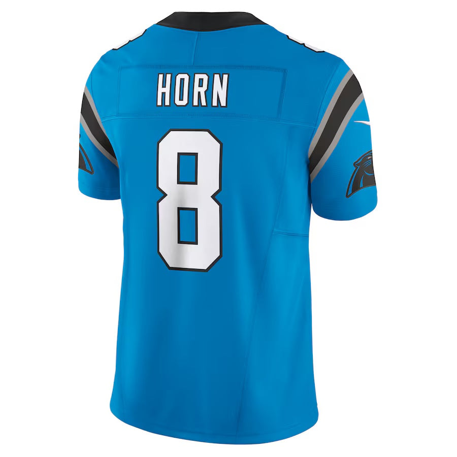C.Panthers #8 Jaycee Horn Blue Vapor F.U.S.E. Limited Jersey Stitched American Football Jerseys