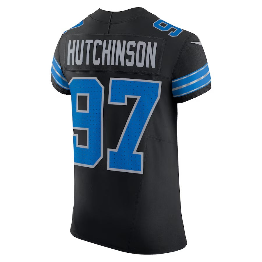 D.Lions #97 Aidan Hutchinson Black Vapor F.U.S.E. Limited Jersey Stitched American Football Jerseys