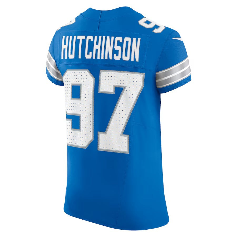 D.Lions #97 Aidan Hutchinson Blue Vapor F.U.S.E. Limited Jersey Stitched American Football Jerseys