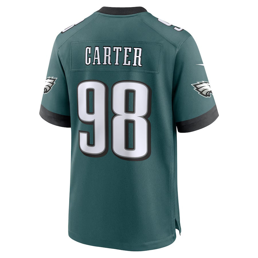 P.Eagles #98 Jalen Carter Midnight Green Vapor F.U.S.E. Limited Jersey Stitched American Football Jerseys
