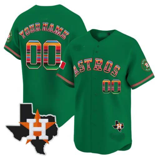Custom Houston Astros Mexico Texas Patch Vapor Premier Limited ¡§C All Stitched Baseball Jersey