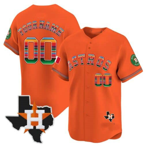 Custom Houston Astros Mexico Texas Patch Vapor Premier Limited ¡§C All Stitched Baseball Jersey