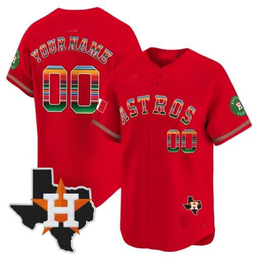 Custom Houston Astros Mexico Texas Patch Vapor Premier Limited ¡§C All Stitched Baseball Jersey