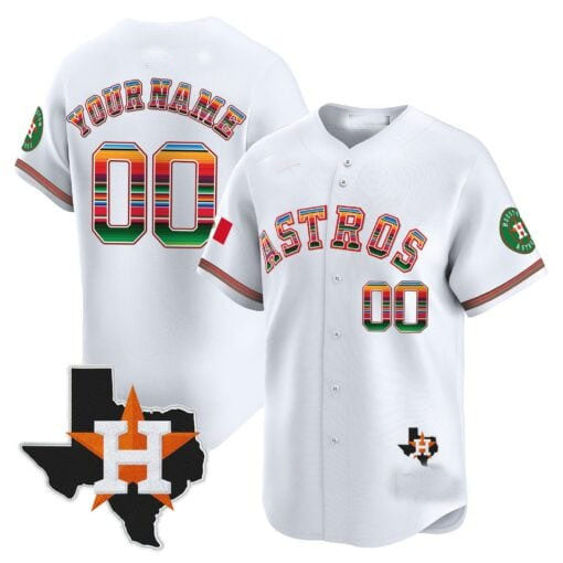 Custom Houston Astros Mexico Texas Patch Vapor Premier Limited ¡§C All Stitched Baseball Jersey