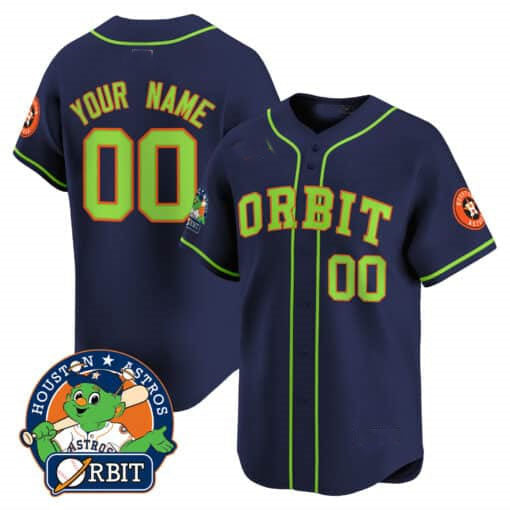 Custom Houston Astros Orbit Patch Vapor Premier Limited ¡§C All Stitched Baseball Jersey