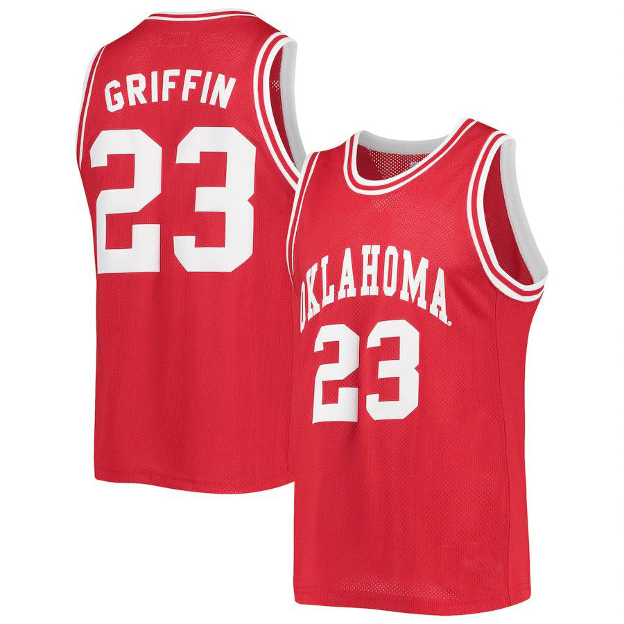 O.Sooners #23 Blake Griffin Original Retro Brand Commemorative Classic Basketball Jersey Crimson Stitched American College Jerseys