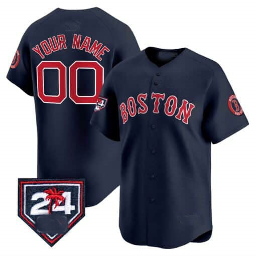 Custom Boston Red Sox 2024 Spring Training Patch Vapor Premier Limited¡§C All Stitched Baseball Jersey