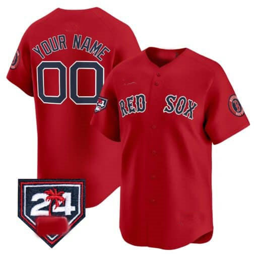 Custom Boston Red Sox 2024 Spring Training Patch Vapor Premier Limited¡§C All Stitched Baseball Jersey
