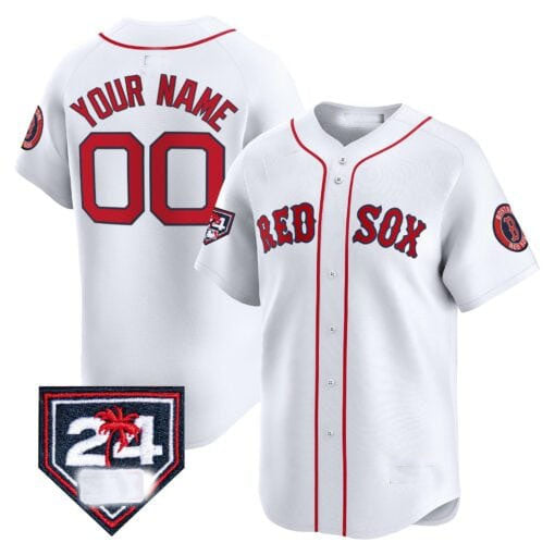 Custom Boston Red Sox 2024 Spring Training Patch Vapor Premier Limited¡§C All Stitched Baseball Jersey