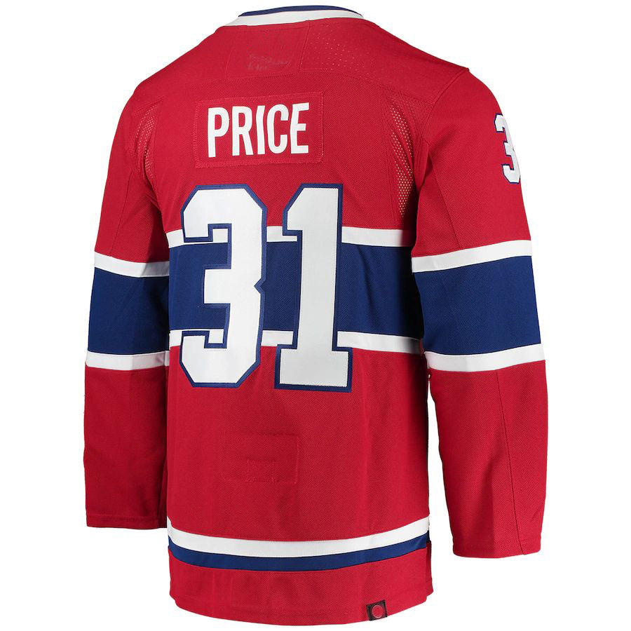 M.Canadiens #31 Carey Price Home Primegreen Authentic Pro Player Jersey Red Stitched American Hockey Jerseys
