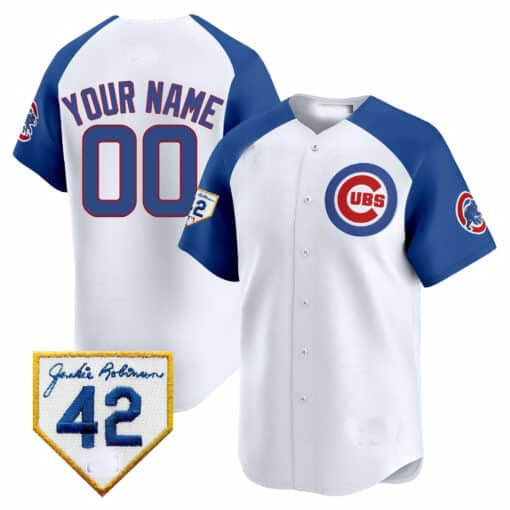 Custom Chicago Cubs 2024 Jackie Robinson Patch Vapor Premier Limited V2¡§C All Stitched Baseball Jersey