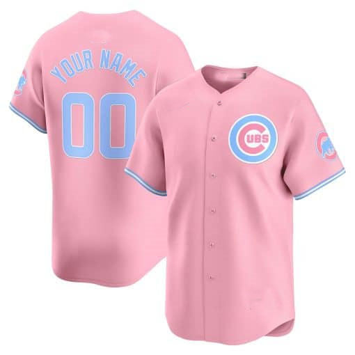 Custom Chicago Cubs Bubblegum Pink Vapor Premier Limited¡§C All Stitched Baseball Jersey