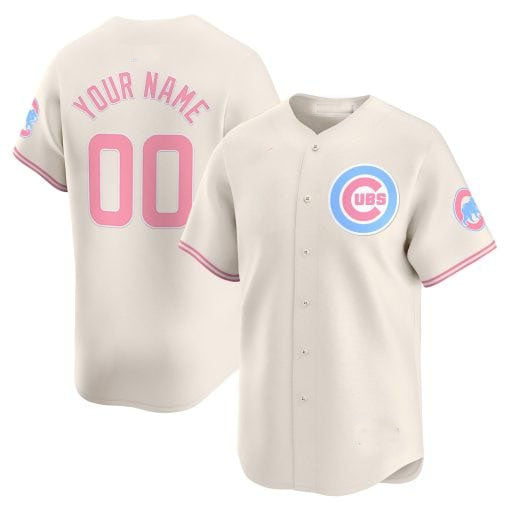 Custom Chicago Cubs Bubblegum Pink Vapor Premier Limited¡§C All Stitched Baseball Jersey