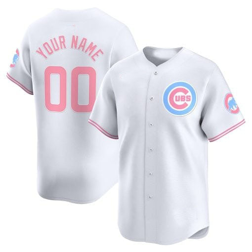Custom Chicago Cubs Bubblegum Pink Vapor Premier Limited¡§C All Stitched Baseball Jersey