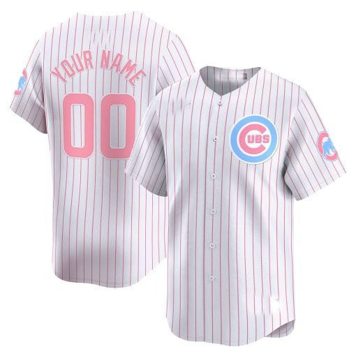 Custom Chicago Cubs Bubblegum Pink Vapor Premier Limited¡§C All Stitched Baseball Jersey