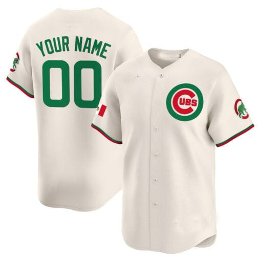 Custom Chicago Cubs Mexico Vapor Premier Limited V3¡§C All Stitched Baseball Jersey
