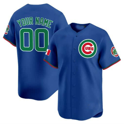 Custom Chicago Cubs Mexico Vapor Premier Limited V3¡§C All Stitched Baseball Jersey