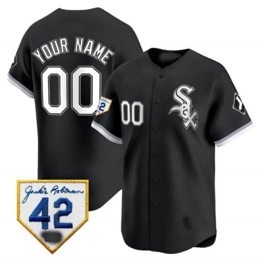 Custom Chicago White Sox 2024 Jackie Robinson Patch Vapor Premier Limited¡§C All Stitched Baseball Jersey