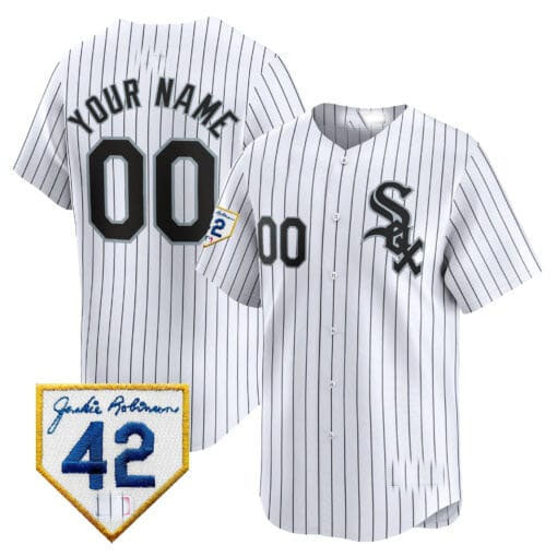 Custom Chicago White Sox 2024 Jackie Robinson Patch Vapor Premier Limited¡§C All Stitched Baseball Jersey