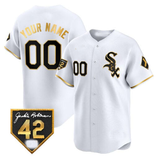 Custom Chicago White Sox 2024 Jackie Robinson Patch Vapor Premier Limited¡§C All Stitched Baseball Jersey
