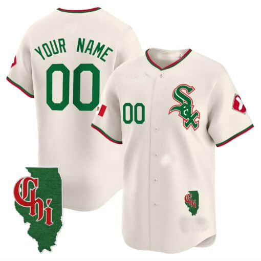Custom Chicago White Sox Mexico Vapor Premier Limited ¡§C Illinois Patch ¡§C All Stitched Baseball Jersey
