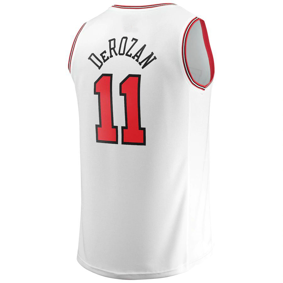 C.Bulls #11 DeMar DeRozan Fanatics Branded 2022-23 Fast Break Replica Jersey White Association Edition Stitched American Basketball Jersey