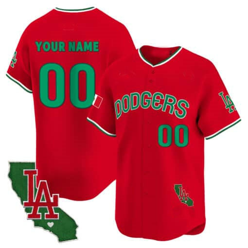 Custom Los Angeles Dodgers Mexico California Patch Vapor Premier Limited V3 ¡§C All Stitched Baseball Jersey