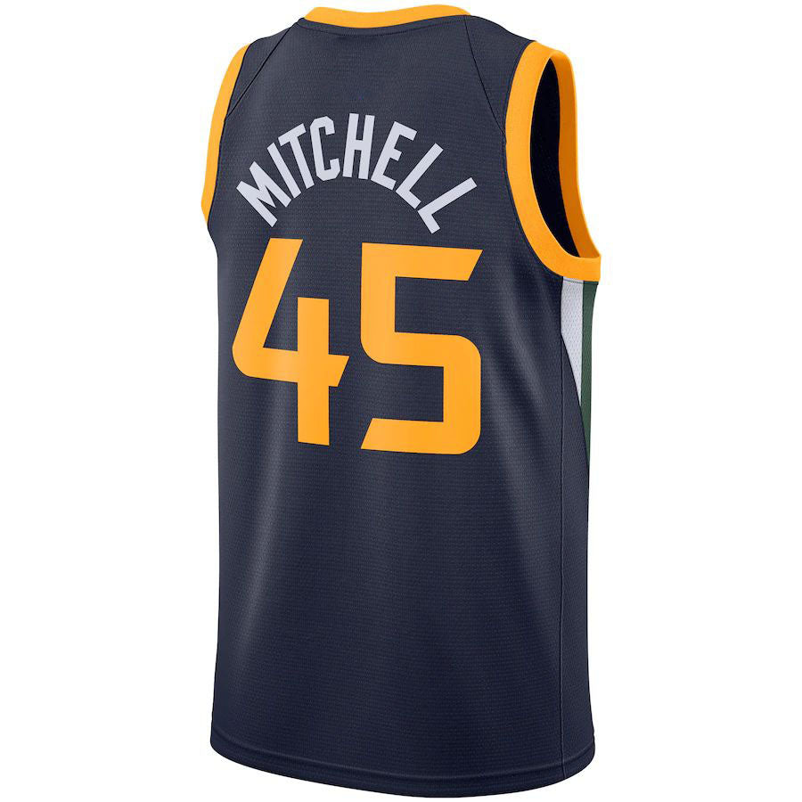 U.Jazz #45 Donovan Mitchell 2020-21 Swingman Jersey Icon Edition Navy Stitched American Basketball Jersey