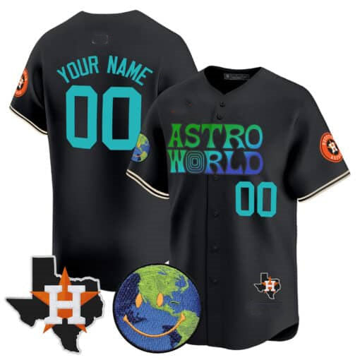 Custom Houston Astros Cactus Jack Astro World Vapor Premier Limited ¡§C All Stitched Baseball Jersey
