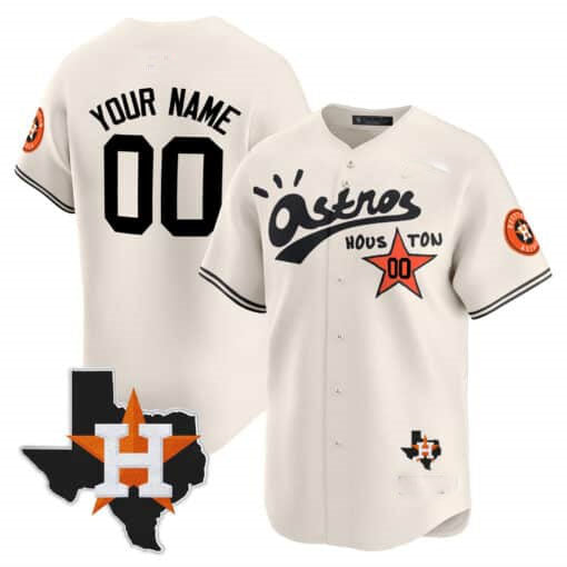 Custom Houston Astros Cactus Jack Style Vapor Premier Limited ¡§C All Stitched Baseball Jersey