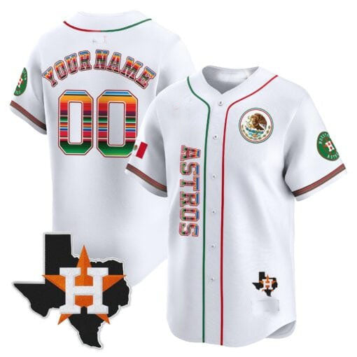 Custom Houston Astros Mexico Vapor Premier Limited V4 ¡§C All Stitched Baseball Jersey