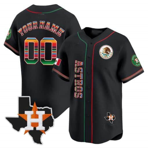Custom Houston Astros Mexico Vapor Premier Limited V4 ¡§C All Stitched Baseball Jersey