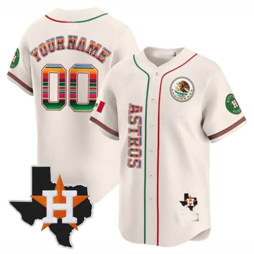 Custom Houston Astros Mexico Vapor Premier Limited V4 ¡§C All Stitched Baseball Jersey