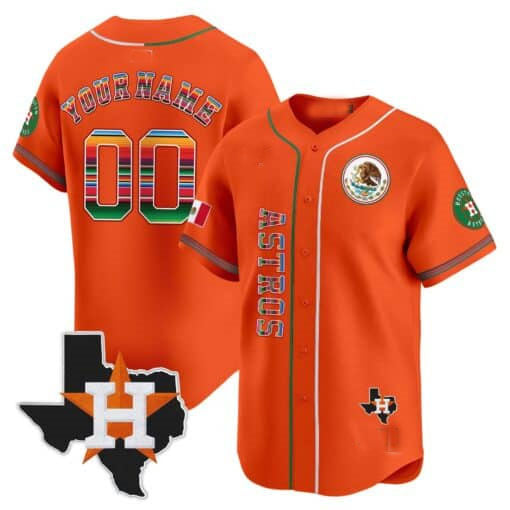 Custom Houston Astros Mexico Vapor Premier Limited V4 ¡§C All Stitched Baseball Jersey
